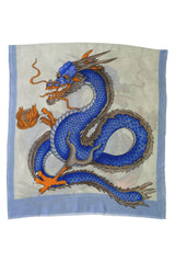 Cordone1956 - Scarves Mod. Dragon Blue - Cashmere Fabric - Color Multicolor