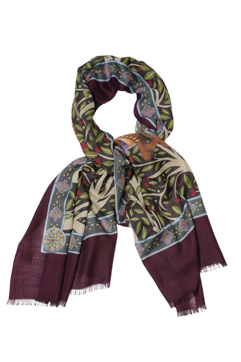 Cordone1956 - Scarves Mod. Pair of Horse in Freedom - Cashmere Fabric - Color Multicolor