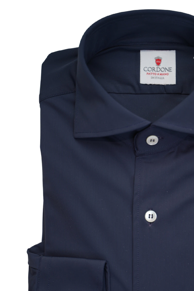 Blue Navy Innovation Shirt  - Italian Innovation - Handmade in Italy