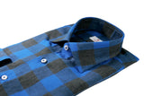 Blue checked linen shirt Special edition