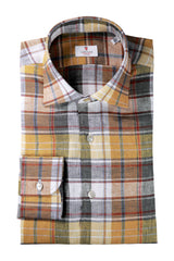 Yellow checked linen shirt Special edition