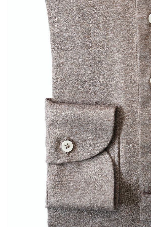Beige Jersey Polo Shirt