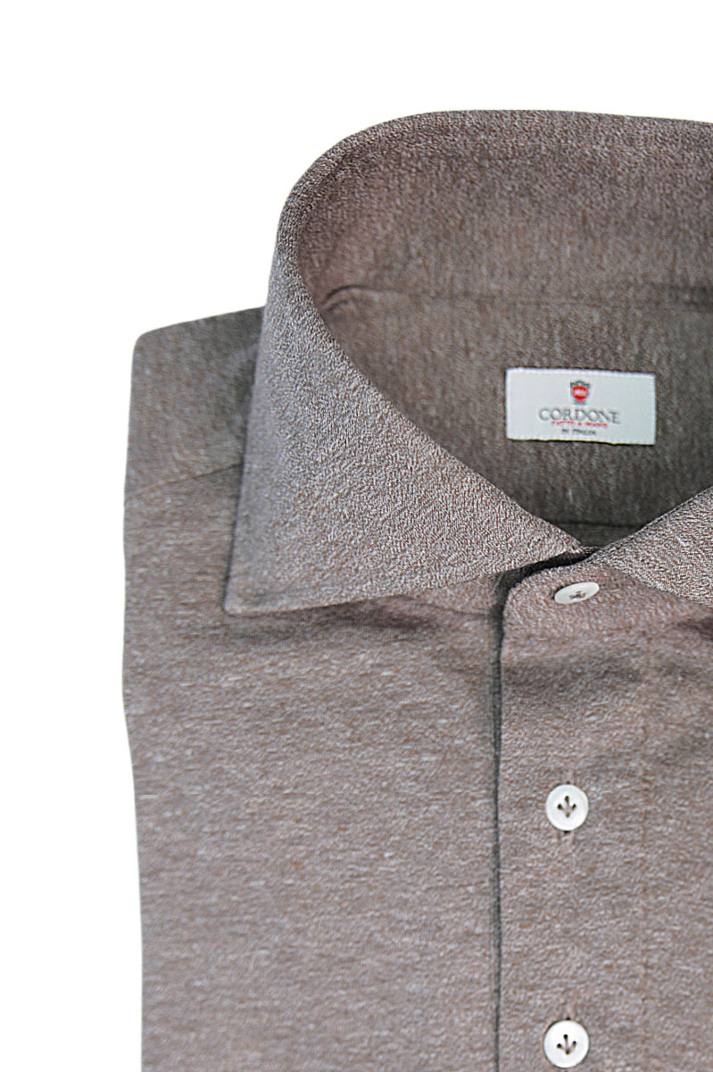 Beige Jersey Polo Shirt