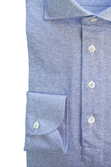 Polo in jersey azzurro