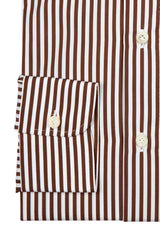 Dandy Brown Stripes- Italian Cotton - Handmade in Italy
