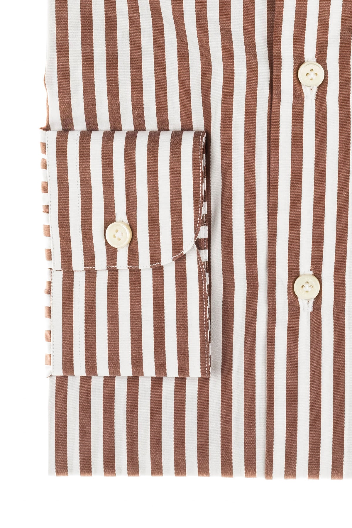 Striped Popeline Alumo Shirt Brown – CORDONE1956