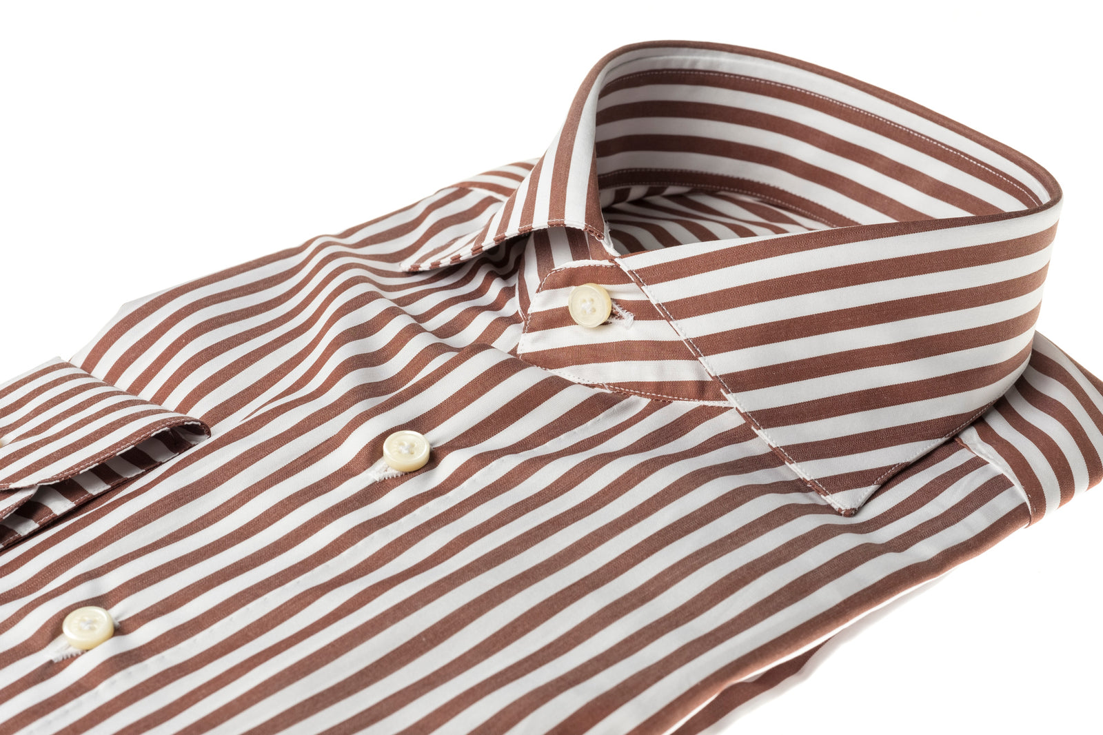 トップス ALUMO Striped Popeline Alumo Shirt Brown – CORDONE1956