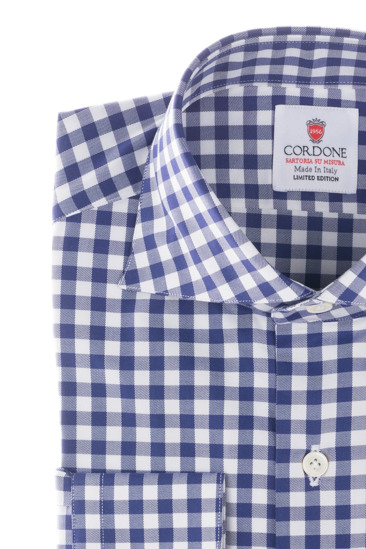 Check Twill Shirt Blue – CORDONE1956