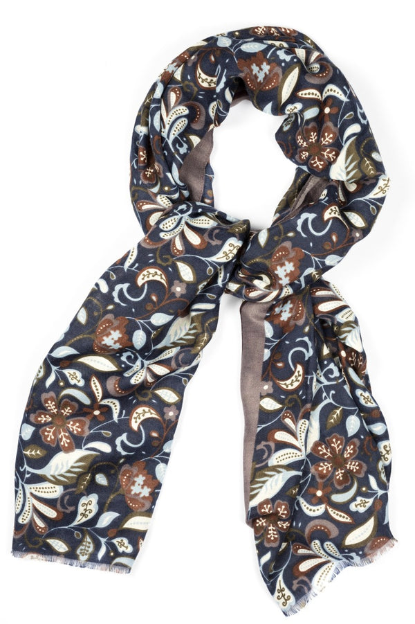 Multicolor Blue and Light Brown wool