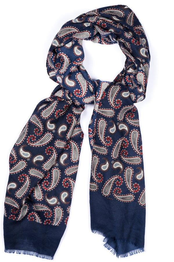 Multicolor Red And Blue Wool