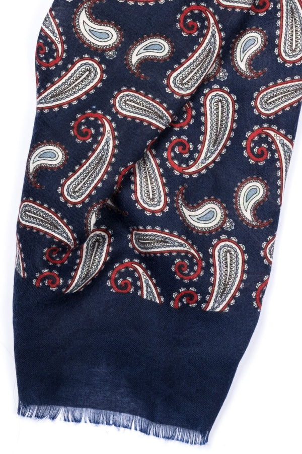 Multicolor Red And Blue Wool