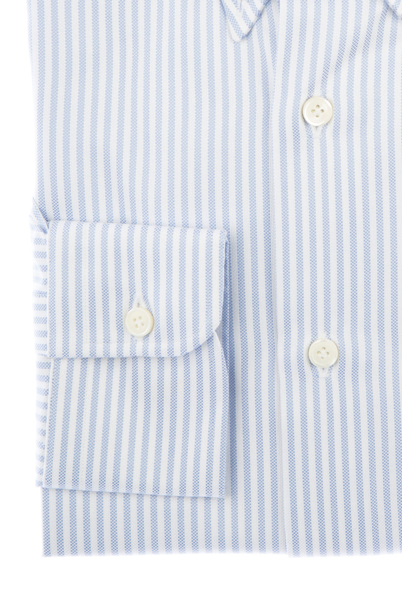 Oxford Stripes Blue - Italian Cotton - Handmade in Italy