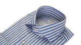 Blue and White Striped Oxford Shirt BY HAND