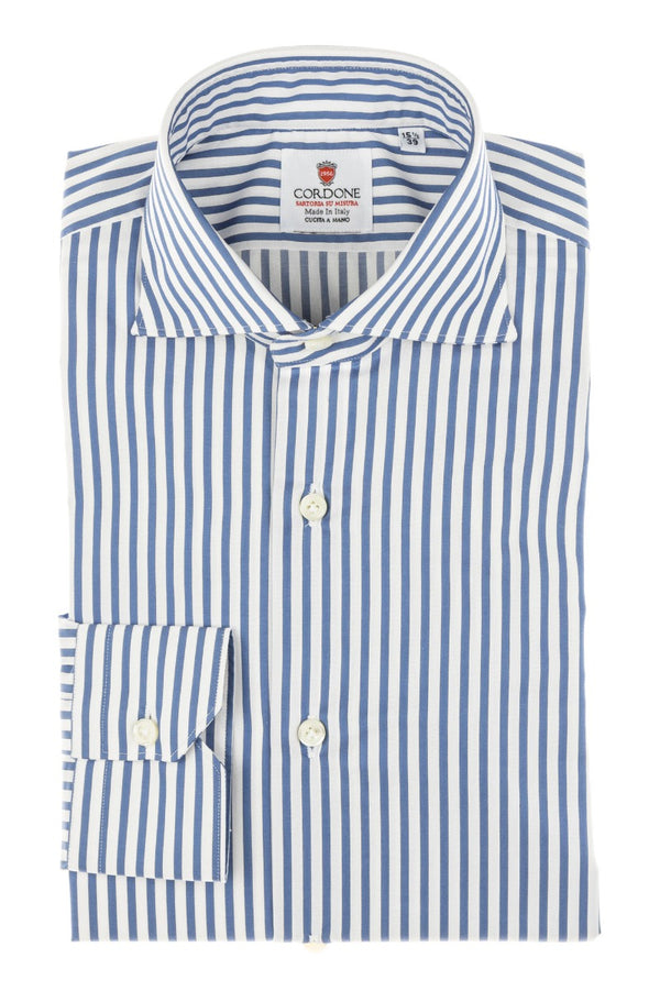 Oxford Satin Stripes Blue and White