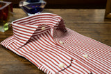 Oxford Satin Stripes Red and White