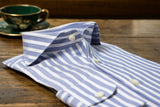Shirt Oxford  Big Stripes Light Blue and White